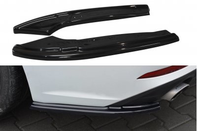 Накладки сплиттеры боковые на задний бампер на Audi A5 B9 Sportback S-Line